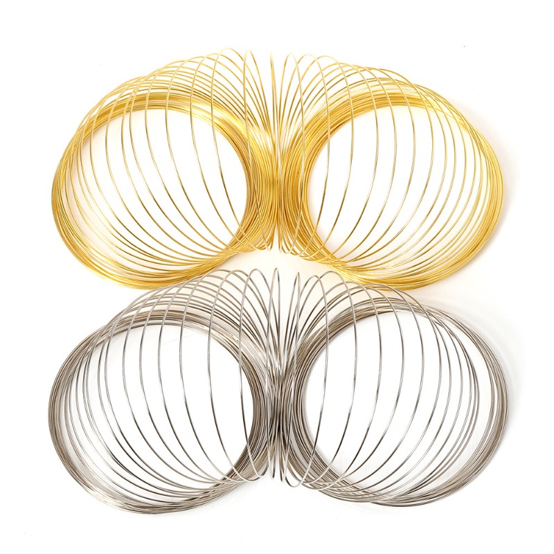 Memory Wire Bracelet - Anel de Fio de Aço com