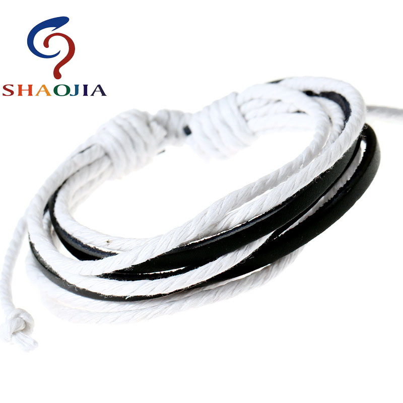 Jewelry Making Singapore - Shaojia pulseira trançada com corda distorcida,