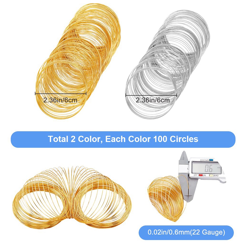 Memory Wire Bracelet - A74E-200 Fio de Memória para Pulseiras