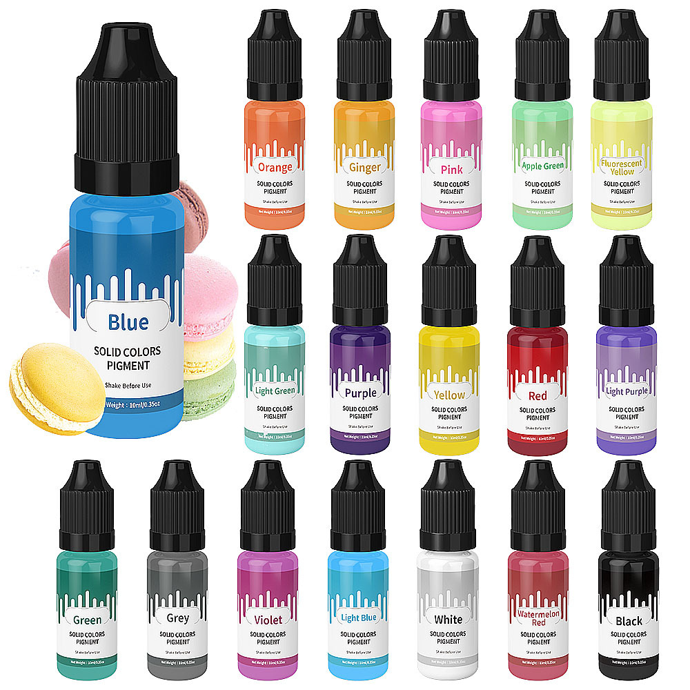 18 cores 10ml macaron sólido p - Jewelry Making Tools List avaliação e preço
