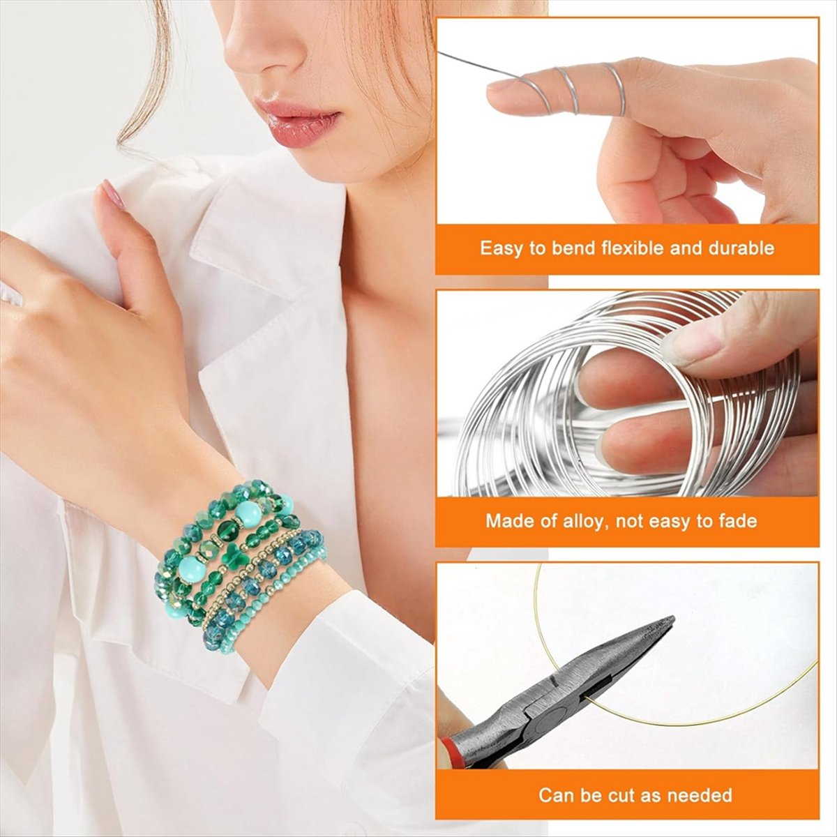 Fio de Memória ABJS para Bijut - Memory Wire Bracelet avaliação e preço