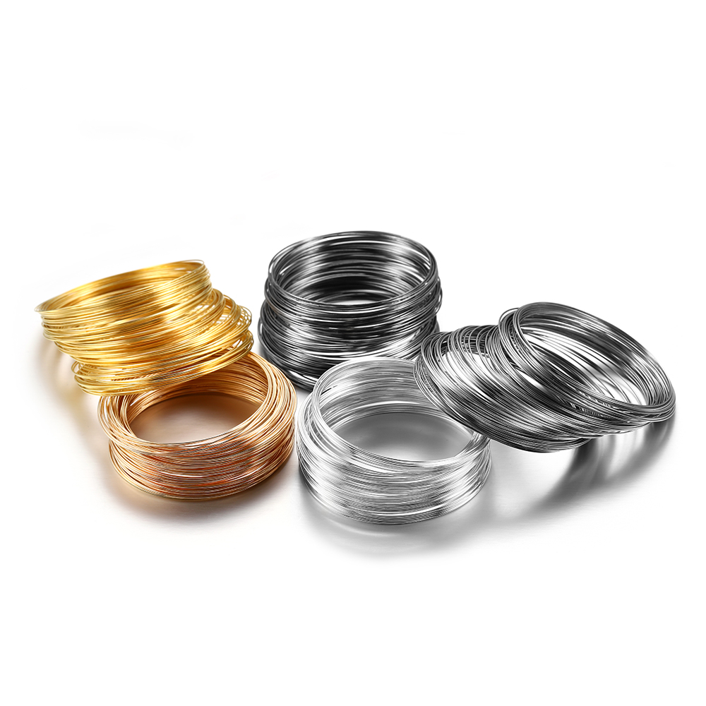 100 laços/lote 0.6mm prata our - Memory Wire Bracelet avaliação e preço