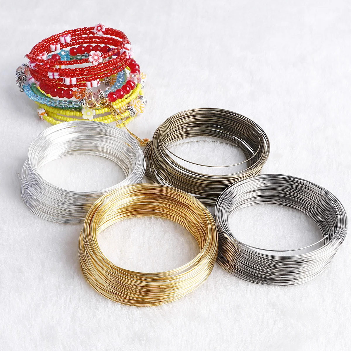 100 loops 0.6mm fio de memória - Memory Wire Bracelet avaliação e preço