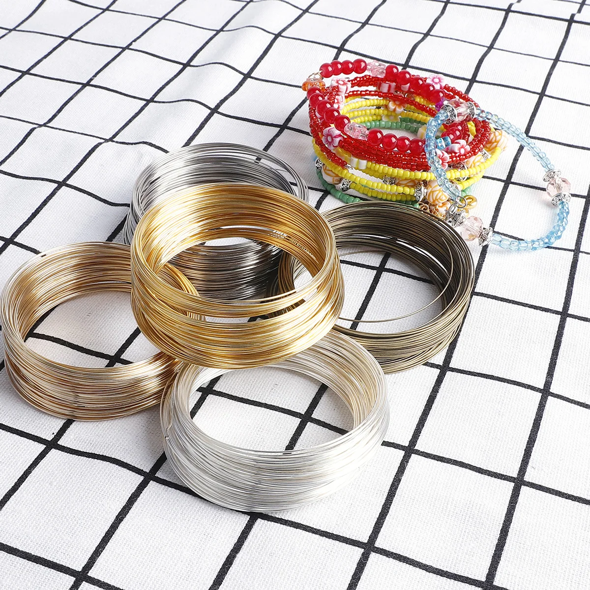 100 loops 0.6mm fio de memória - Memory Wire Bracelet avaliação e preço