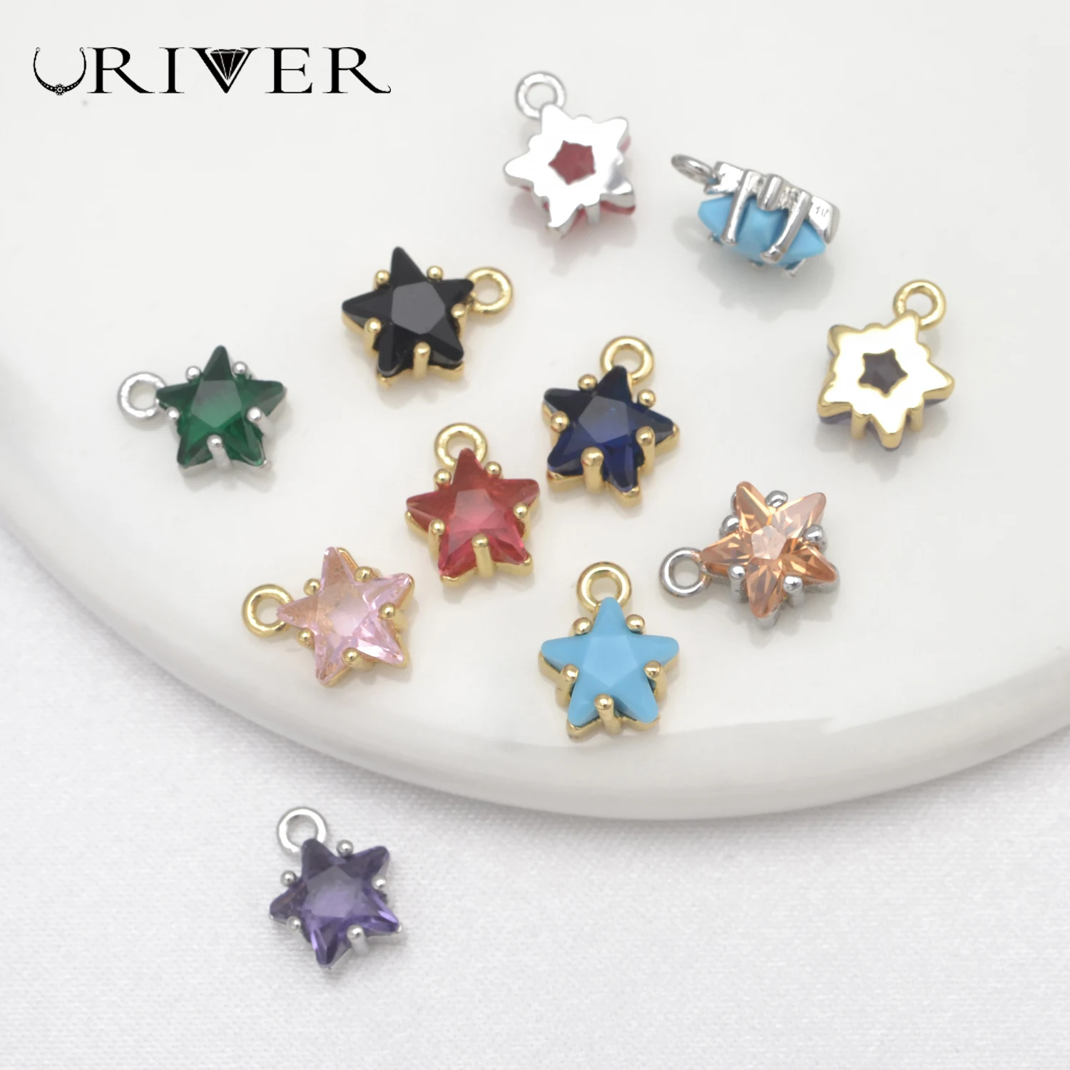 Colorido Estrela Pingente Enca - Jewelry Making For Teens avaliação e preço