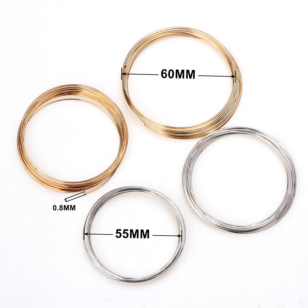 0.8mm 55/60mm ródio/kc ouro me - Memory Wire Bracelet avaliação e preço