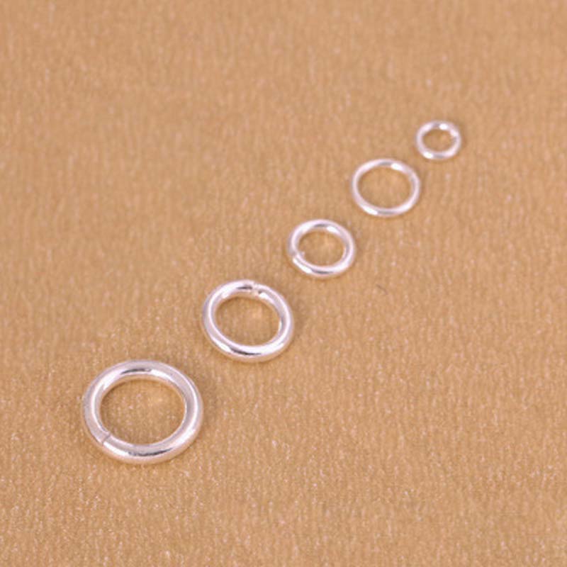 10 pçs genuíno real puro sólid - Jewelry Making Jump Rings avaliação e preço