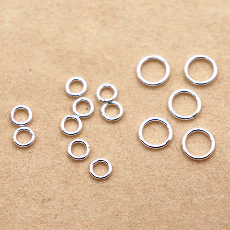 10 pçs genuíno real puro sólid - Jewelry Making Jump Rings avaliação e preço